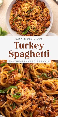 easy and delicious turkey spaghetti recipe that is ready to be eaten