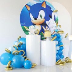 Decoración y pasteles temáticos de Sonic Transformers Birthday Parties, Transformer Birthday, Soccer Birthday, Batman Birthday, 9th Birthday Parties, Birthday Balloon Decorations