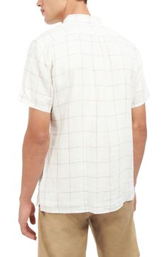 An irregular tattersall check underscores the casual, relaxed comfort of a shirt made of lightweight linen in a fit styled specifically to be left untucked. Spread collar Short sleeves 100% linen Dry clean or hand wash, line dry Imported Anniversary Sale, Nordstrom Rack, Fitness Fashion, Button Up Shirts, Button Up, Dry Clean, Hand Wash, Short Sleeves, Nordstrom