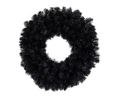 a black wreath on a white background