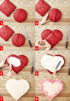 how to make heart shaped red velvet cake