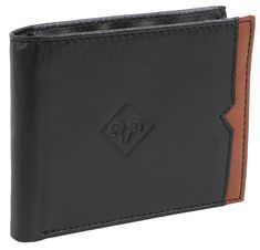 Our bi-fold men's two-tone wallet features a one-of-a-kind, easy-to-carry design with an exceptional storage capacity: 3 compartments, 6 easy-access card slots with thumb access, and 1 quick-access card slot on the outside for frequently used card. This bi-fold wallet was designed for efficiency and extra capacity, with lots of storage and easy access—an excellent wallet for travelers, outdoor enthusiasts, athletes, and bikers. Or take this beauty on your date and meetings. Black Rectangular Trifold Wallet With Snap Closure, Black Leather Trifold Wallet With Zipper Closure, Luxury Leather-lined Trifold Wallet For Formal Occasions, Black Leather Wallet For On-the-go