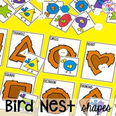 an assortment of different shapes and numbers for children to use in their art project,