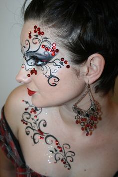 ... Masquerade Mask Makeup, Adult Face Painting, Carnival Makeup, Face Art Makeup, Fairy Makeup, Face Painting Designs, Crazy Makeup