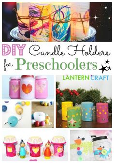 some crafts that are made with candles and other things to make them look like they're