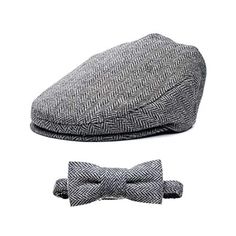 a hat and bow tie sitting next to each other