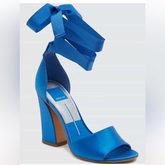 Never Worn No Tag Size 8 No Stains Spring Blue Formal Heels, Blue Heels, Dolce Vita Shoes, Shoes Women Heels, Shoes Heels, Color Blue, Women Shoes, Silk, Heels