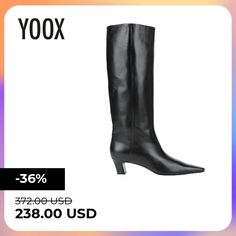 no appliqués, solid color, square toeline, geometric heel, leather lining, leather sole, contains non-textile parts of animal origin, covered heel , Color: Black , Size: 6 Knee Boots, Heeled Boots, Womens Boots, Solid Color, Size 6, Square, Heels, Boots, Leather