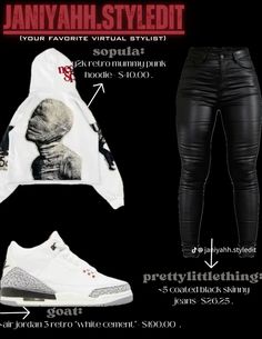 Hide N Seek 3s Outfit, Outfits Ideas With Jordans, Winter Ptso Outfits, Jordan 3 White Cement Outfit Black Women, December Party Outfit, 17th Birthday Outfit Ideas Winter, Cute Outfit Ideas Baddie, Winter Outfits With Jordans, Rockstar Original Outfits