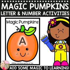 a pumpkin themed letter and number activities for kids