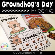 groundhog's day freebie is an easy way to teach groundhogs