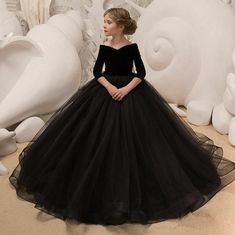 8th Grade Graduation Dresses, Tulle Gowns, Black Flower Girl Dress, Ceremony Dresses, Wedding Flower Girl Dresses, Performance Dresses, Gowns For Girls, Wedding Dresses For Girls, Communion Dresses