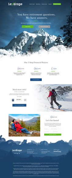 an image of a web page with mountains in the background and snow on the ground