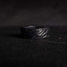 Minimalist Hand Forged Black Rings, Hand Forged Black Rings For Anniversary, Handmade Black Promise Ring, Wedding Band Thick, Viking Wedding Band, Norse Ring, Mens Wedding Rings Black, Viking Wedding Ring, Goth Ring