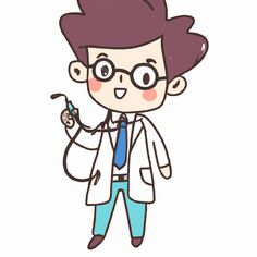 a man in a lab coat holding a cell phone