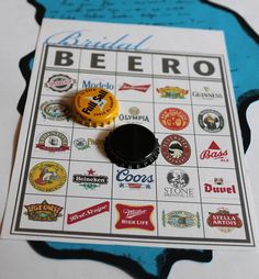 a beer bottle cap sitting on top of a game board