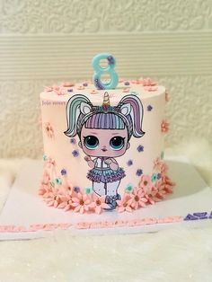 Lol Cake Ideas, Lol Cakes, Cake Frosting Designs, Unicorn Birthday Party Cake, Money Birthday Cake, Little Mermaid Birthday Cake, Anna Birthday Party