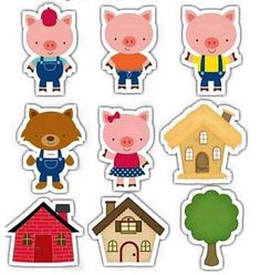 some stickers with different animals and houses on the top one is for kids to use