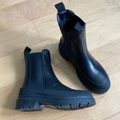 Black Leather Chelsea Style Boots With Thick Leather Soles - Perfect For Winter Weather. By Calia Size 7.5 Calia By Carrie Underwood, Calia By Carrie, Style Boots, Carrie Underwood, Winter Weather, Shoes Black, Bootie Boots, Chelsea, Ankle Boots