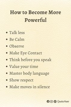 a poster with the words how to become more powerful