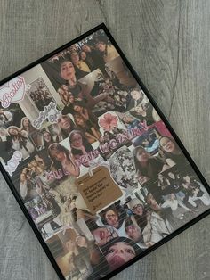 an album with many pictures on it