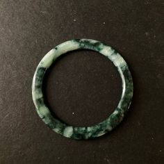 Beautiful thin green jade bangle. inner size approx 2.25" inches outer 2.75" inches 5mm width Yogi Style, Boho Chic Minimalist, Jade Bangle Bracelet, Jade Bangle, Bronze Hardware, Braided Leather Bracelet, Jade Bracelet, Green Jade, Jewelry Inspo