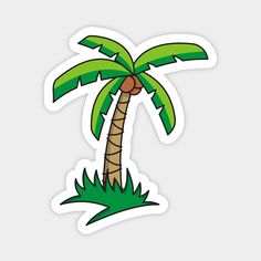 Cartoon illustration of palm tree. -- Choose from our vast selection of magnets to match with your desired size to make the perfect custom magnet. Pick your favorite: Movies, TV Shows, Art, and so much more! Available in two sizes. Perfect to decorate your fridge, locker, or any magnetic surface with. Cartoon Palm Tree, Palm Tree Sticker, Tree Cartoon, Tree Illustration, Cartoon Stickers, Cartoon Illustration, Custom Magnets, Hard Hats, Car Windows