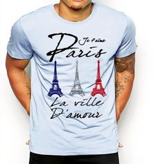 France, T-Shirt, Paris, Fashion, Vacation, Eiffel Tower, Europe, S-2Xl, Hoodie Summer Casual Hoodie With Letter Print, Casual Summer Hoodie With Letter Print, Casual Summer Hoodie With Graphic Print, Casual Short Sleeve Hoodie With Letter Print, Summer Cotton Hoodie With Graphic Print, Cotton Graphic Print Summer Hoodie, Paris Tshirt, Tshirt Men, Shirts Design