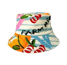 Painted Bucket Hat, Bucket Hat Diy, Hat Painting, Bucket Hat Summer, Hat Diy, Paint Buckets, Diy Hat, New Looks, Farm Rio