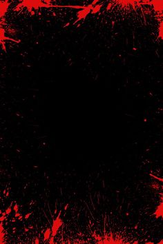 an abstract black and red background with paint splattered on it's edges