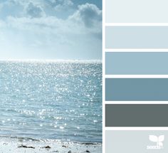 an instagram page with blue and gray colors on the bottom right hand corner, two people standing at the beach in the background