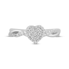 Cute Promise Rings, Heart Promise Rings, Heart Shaped Frame, Heart Frame, Diamond Heart, Promise Ring, Promise Rings, Hallmark, Round Diamonds