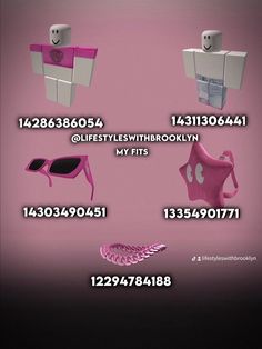 a pink advertisement with different items on it