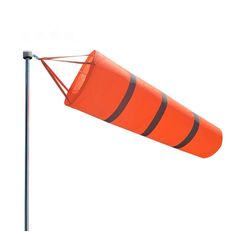 an orange traffic cone on a metal pole