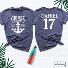 Cruise Crew 2023 Shirt, Birthday Cruise Shirt, Cruise Shirt, Family Cruise T-Shirts, Personalized EST Crusing Squad Tshirt, Cruise Squad Tee. Hi! Welcome to our store. It's good to see you here. Our aim is to offer you first-class clothing in your most beautiful moments with our graphic t-shirts that we designed or designed with your ideas. I am sure you will like our designs for your family, friends and you. IMPORTANT MATTERS FOR ORDERING: 1-) Please check and review all photos. 2-) Our sizes a Crew Neck Shirt With Screen Print For Birthday, Cruise Shirts Ideas Group Family, Family Cruise Shirts Ideas, Cruise Shirts Funny, Birthday Cruise Shirt, Carnival Freedom, Miami Trip, Birthday Cruise, Vacation Tshirts