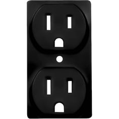 an electrical outlet cover with two outlets