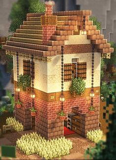 an image of a house made out of bricks