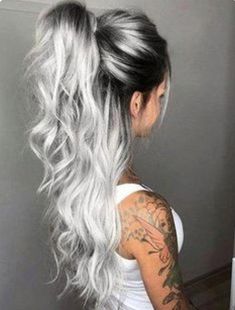 Hot Hair Colors, Icy Blonde Hair, Dark Roots Blonde Hair, Silver Hair Color, Icy Blonde, Hair Color Trends