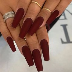 Nail Extensions Acrylic, Maroon Nails, Red Acrylic Nails, Nagel Tips, Simple Acrylic Nails, Fall Acrylic Nails, Ballerina Nails