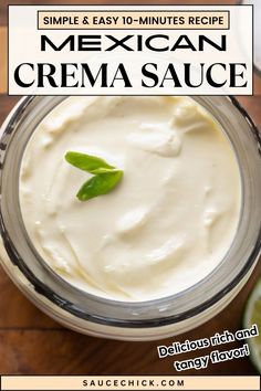 Crema Sauce Recipe Creamy Mexican Sauce, Taco Sauce Recipe Easy Creamy, La Crema Sauce For Tacos, Spicy Cream Sauce For Chicken, Crema Recipe For Tacos, How To Make Crema, Homemade Crema, Creamy Sauces