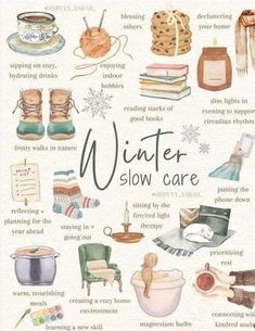 Romanticizing Winter Aesthetic, Cozy Things To Do, January Things To Do, Cozy January Aesthetic, Winter Hygge Aesthetic, Winter Habits, January Aesthetic Month, Slow January, January Bucket List