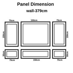 the size and width of panel dimmersion wall - 379cm x 76cm