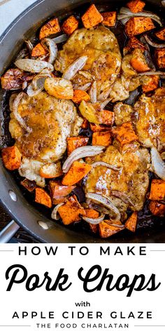 how to make pork chops with apple cider glaze in a cast iron skillet