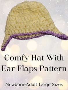 a crocheted hat with ear flaps is featured in the front cover of a book