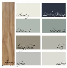 the different shades of wood that are used in this painting project, including gray and white