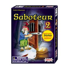 the board game saboteur 2 is shown in front of an open door with a wizard