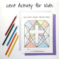 a coloring page with colored pencils and crayons next to it that says lenth activity for kids