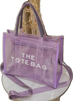 Purple Tote Shoulder Bag With Dust Bag, Clear Tote Bags, Wide Straps, Large Tote, Night Club, Large Bags, Tote Handbags, Going Out, Tote Bag