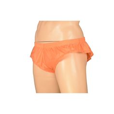 Orange  Polyester Tooty Shorts Tooty shorts are a rethink of the Booty Short, where I have reduced the length of the crotch seam bringing them all up higher in to the crotch. For some they will love the feel and look of these shorts, I certainly do! These are made from a very light weight fabric.   For the garments size measurements, please see below. Garment Measured Size Sizes: All measurements made when items are laid flat, waist & girth measurements have been multiplied by 2 M InchesCentimet Stretch Swim Trunks For Training With Short Leg, Gym Brief Shorts For Summer, Summer Gym Shorts With Brief Shape, Short Swim Trunks For Training, Short Swim Trunks With Stretch For Training, Stretch Short Swim Trunks For Training, Orange Swim Bottoms With Built-in Shorts, Fitted Gym Shorts Brief, Summer Workout Brief Shorts