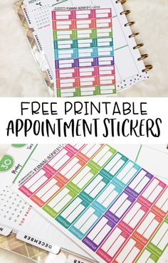 the free printable appointment stickers are great for planners